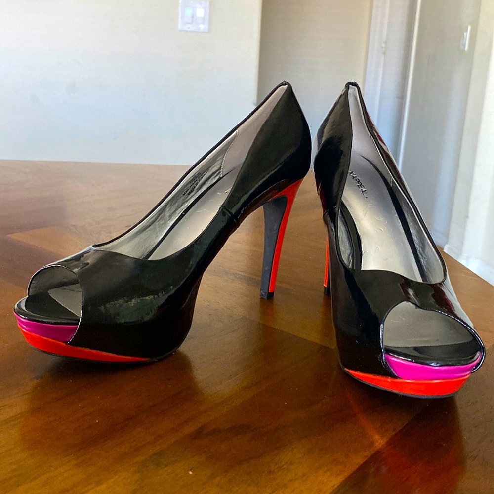 Size 10 Color block stilettos